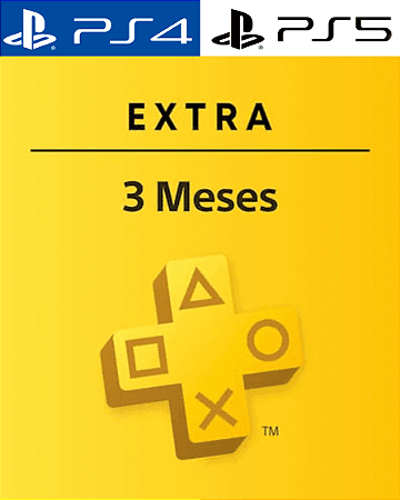 PlayStation Plus Extra 3 meses PS4/PS5 - Mídia Digital