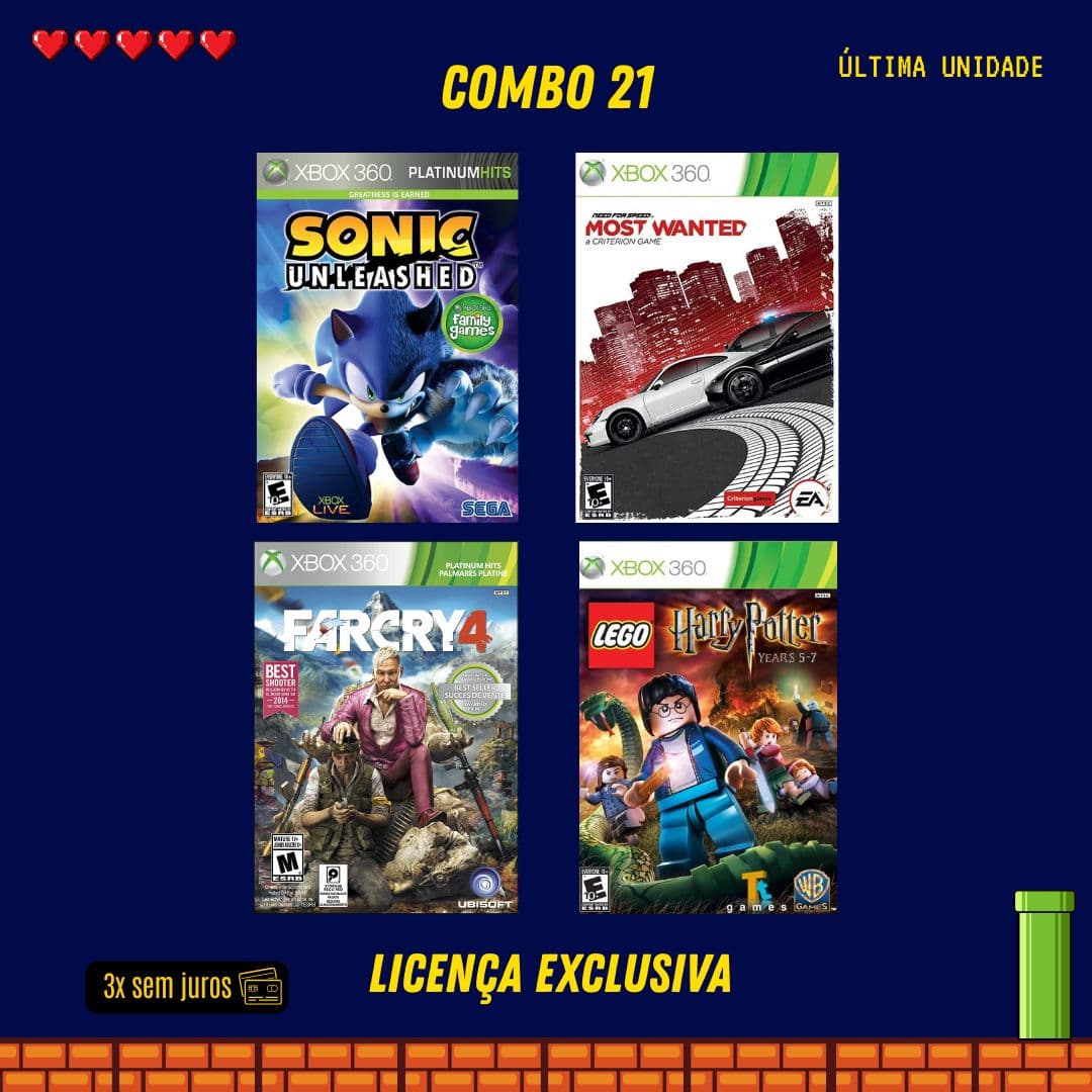 COMBO 21 - Xbox 360 (Mídia Digital)