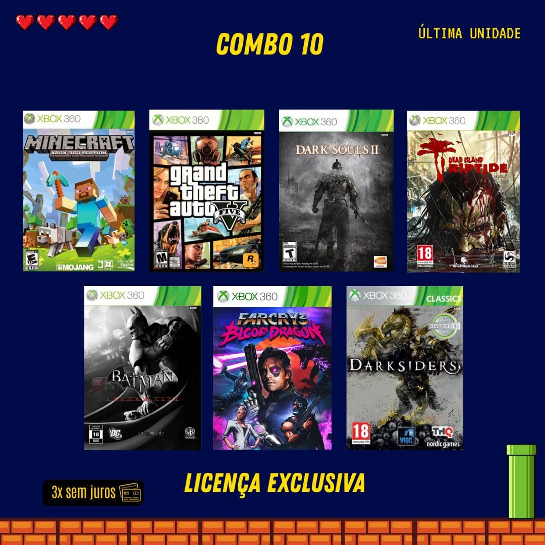COMBO 10 - Xbox 360 (Mídia Digital)