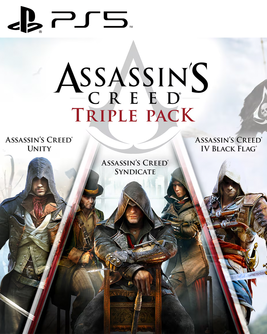 Assassins Creed Triple Pack Black Flag Unity Syndicate PS5 Mídia Digital - Imagem 2