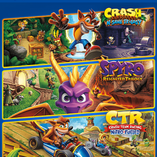 Crash Bandicoot™ N. Sane Trilogy + CTR Nitro-Fueled + Spyro PS4 Mídia Digital